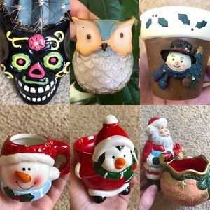 6 cute succulent planters